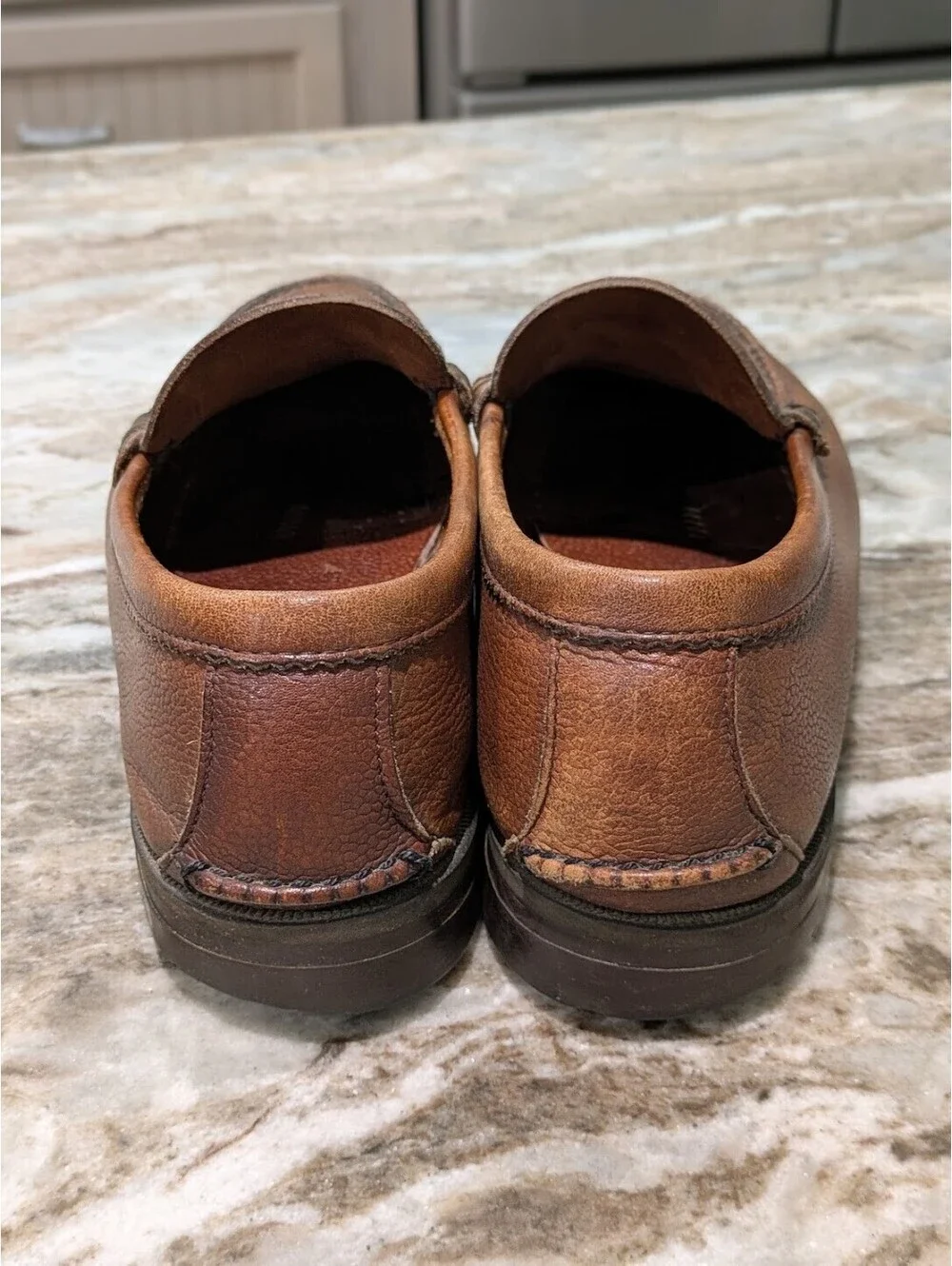 L.L. Bean Leather Slip‑On Shoes Brown | Comfy | classic everyday ease GUC